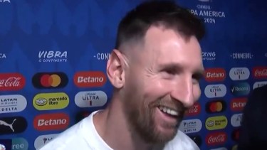 Lionel Messi recibió una sorpresa después del triunfo ante Chile en la Copa América.