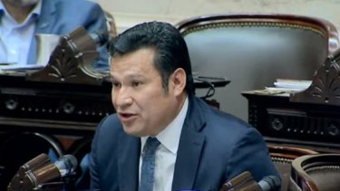 Llancafilo adelantó su voto positivo a la Ley Bases. Foto: captura. 