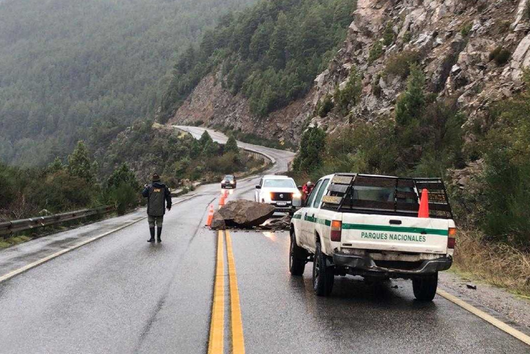 Cayeron piedras sobre la Ruta 40 en la zona de Siete Lagos: piden ...
