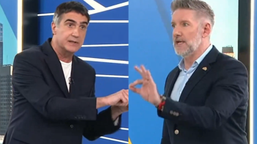 Los periodistas protagonizaron un fuerte crucen en vivo cuando discutían la Ley Bases. 