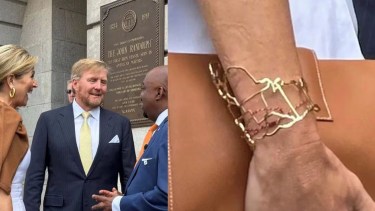 La reina Máxima eligió un brazalete de Lisi Fracchia, diseñadora oriunda de Cipolletti.-