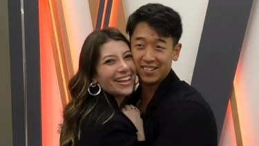 Martín Ku está contento con la visita de Marisol, su novia, a la casa de Gran Hermano.-