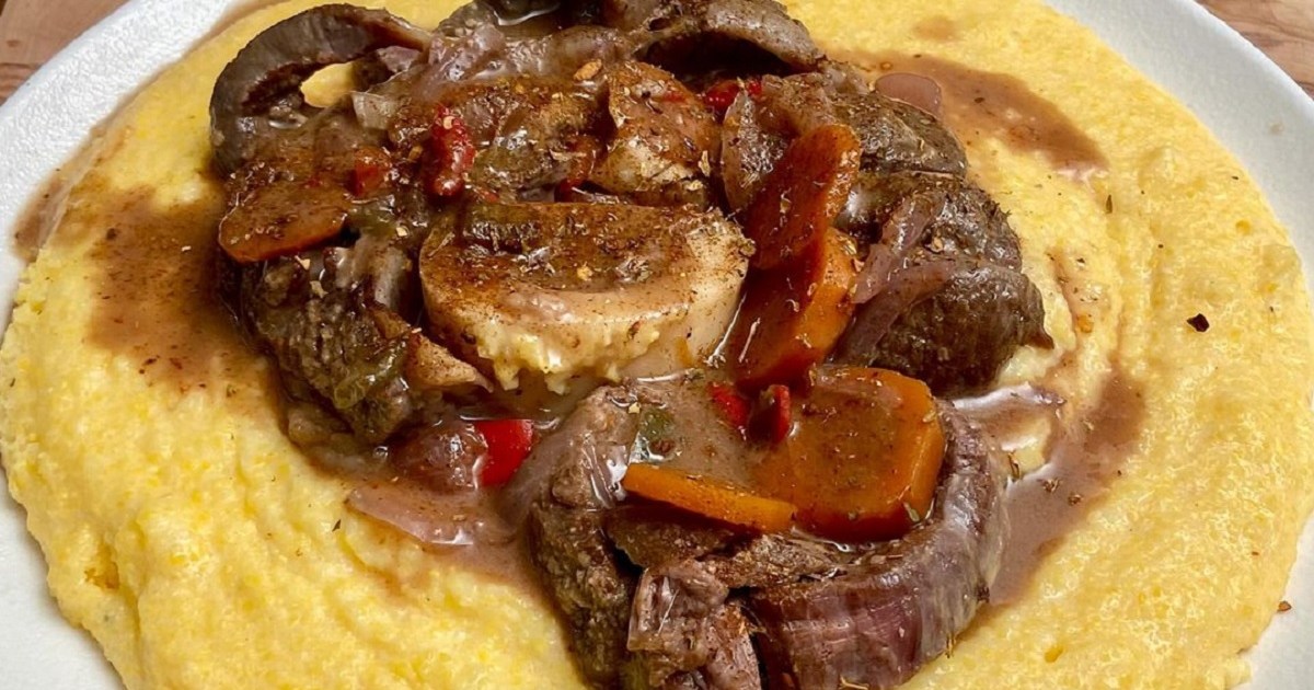 Si hace frío… sale osobuco al vino tinto con polenta cremosa para entrar en calor