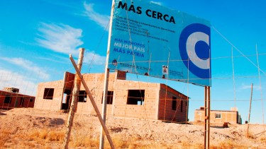 El plan Techo Digno de 40 viviendas de Sierra Grande. Foto Archivo