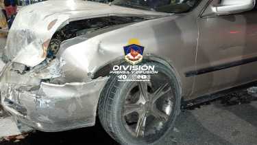 Choque sobre exruta 22, cerca de la ETON de Neuquén. Foto: gentileza