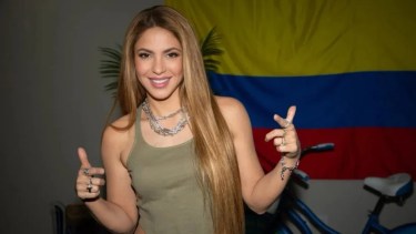 Shakira apoyando a la selección de Colombia