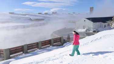 A las termas de Copahue en invierno. Una maravilla de la Patagonia en la cordillera de Neuquén. Foto: Florencia Salto
