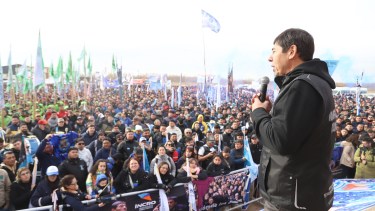 Rucci en Añelo este martes. Foto: gentileza. 