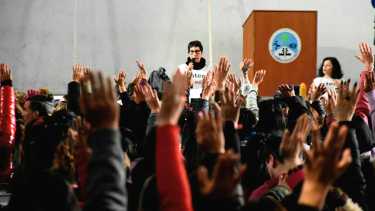 ATEN continúa con el paro. Foto: Matías Subat. 