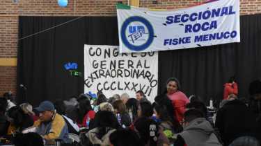 Roca 19/07/24: el congreso general extraordinario CCCLXXVII de Unter se reunió en esta ciudad para deliberar si va al paro. Foto: Andrés Maripe