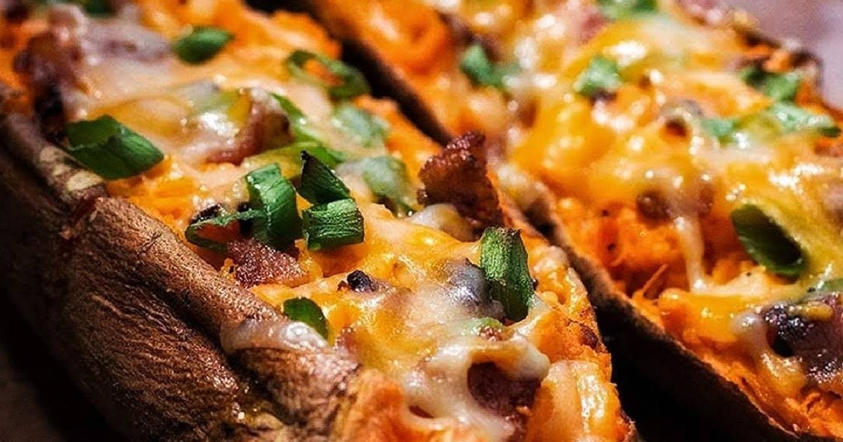 Receta sencilla y sabrosa: batatas rellenas al horno