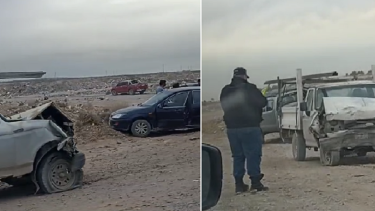 Choque múltiple en autovía norte de Neuquén. Foto: gentileza