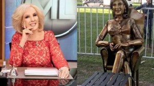 La estatua de Mirtha Legrand tuvo que ser retirada porque sufrió Vandalismo