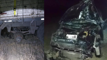 Perdió una rueda y provocó un choque. Foto: gentileza 7 en Punto