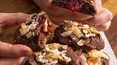 Mordiscos de chocolate y frambuesa sin TACC