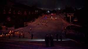 Se iluminó el Catedral: con la bajada de las luces empezó la Fiesta de la Nieve en Bariloche