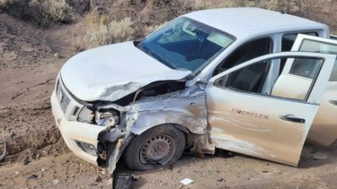 Choque de camionetas en Catriel. 