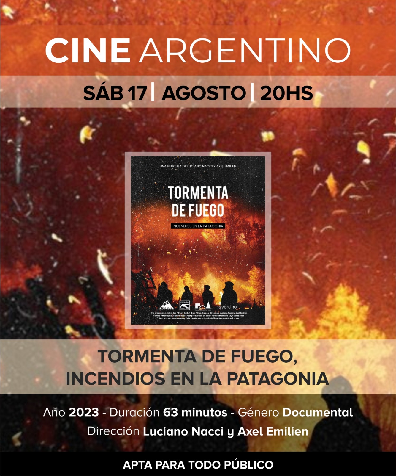 Cine Argentino en el MNBA: «TORMENTA DE FUEGO»