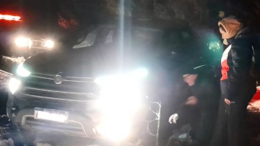 Rescate en la cordillera. Foto: Bomberos Pehuenia. 