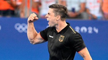 Gonzalo Peillat durante su festejo de gol ante Los Leones.