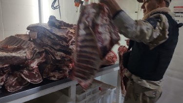 El secuestro de la carne se realizó en una carnicería de Conesa. Foto Gentileza El Delitómetro.  