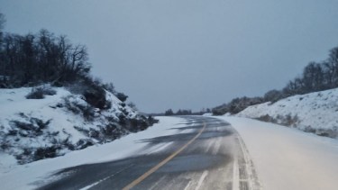 Las rutas se encuentran afectadas por la nieve. Foto: Gentileza. 