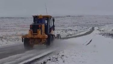 Rutas complicadas en Neuquén y Río Negro por la nieve. Gentileza
