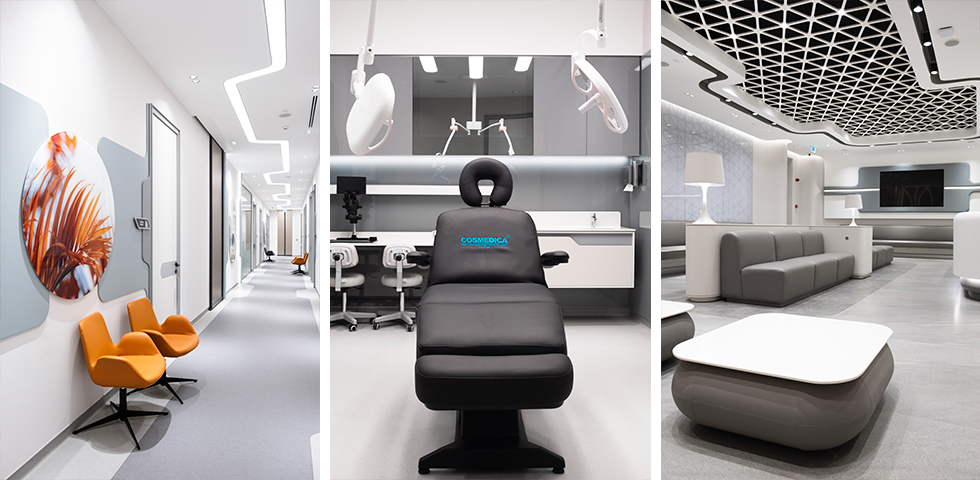 Interior de Cosmedica, clínica líder en transplantes capilares en Turquía