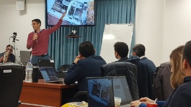 Eduardo Prueger, el perito que hoy explicó la explosión en el juicio de Aguada San Roque. Foto: gentileza.