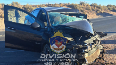 Choque en Ruta 5. Foto: Gentileza Policía de Neuquén. 