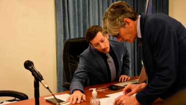 El fiscal jefe Breide Obeid junto al juez técnico, Marco Lúpica Cristo. (Archivo/Cecilia Maletti)