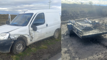 Perdió el tráiler y provocó un choque sobre la ruta 250. Foto: Radio Municipal 96.5