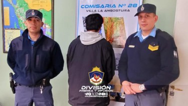 La detención fue realizada en la comisaría 28 de Villa La Angostura. Foto: Policía de Neuquén