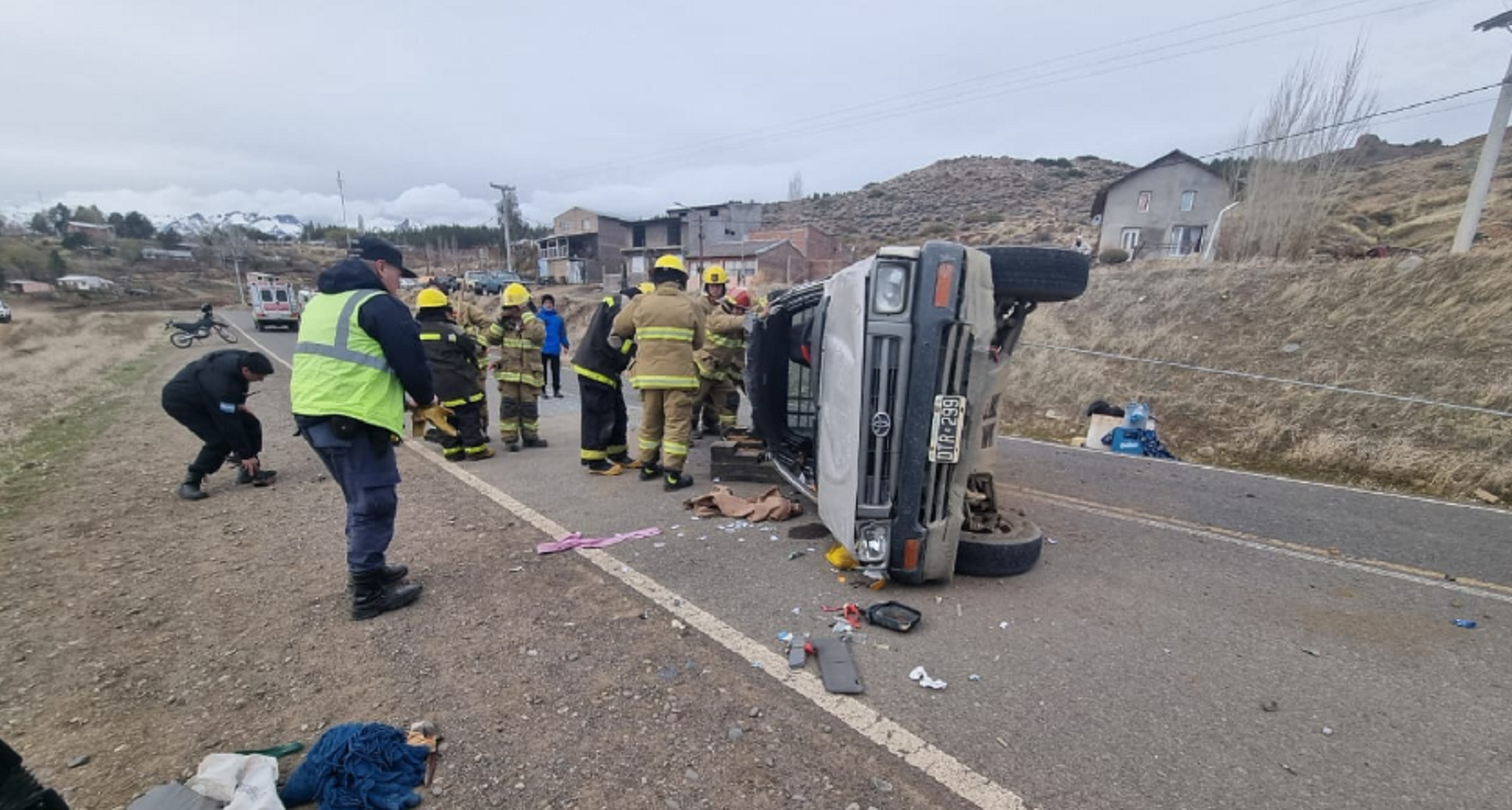 Perdió el control de la camioneta y volcó sobre la Ruta 43 en Andacollo ...