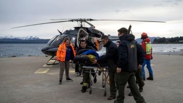 Augusto Gruttadauria rescatado del Cerro López. Foto: Marcelo Martínez