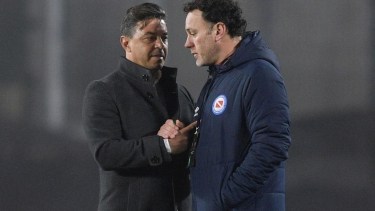 Gallardo y Milito tuvieron un fuerte cruce en la Libertadores 2021.