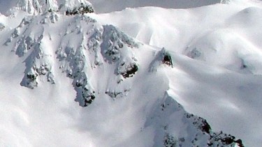 El sector del cerro López donde se produjo la avalancha fatal. Foto: gentileza