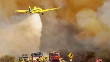 Hay cuatro focos activos de incendios en Córdoba. Foto: Gentileza gobierno Córdoba. 