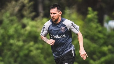 Messi se entrenó aparte en Inter Miami por un estado gripal.