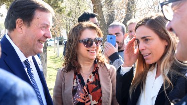 Weretilneck y Senesi, el domingo en Roca, antes de la renuncia, con un final en malos términos, 