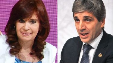 Luis Caputo y Cristina Kirchner. 