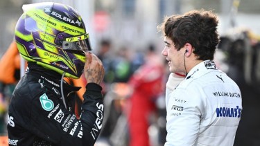 El encuentro entre Franco Colapinto y Lewis Hamilton tras el GP de Azerbaiyán.