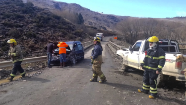 Choque entre Villa Pehuenia y Aluminé. Foto: Bomberos Voluntarios Villa Pehuenia - Moquehue 