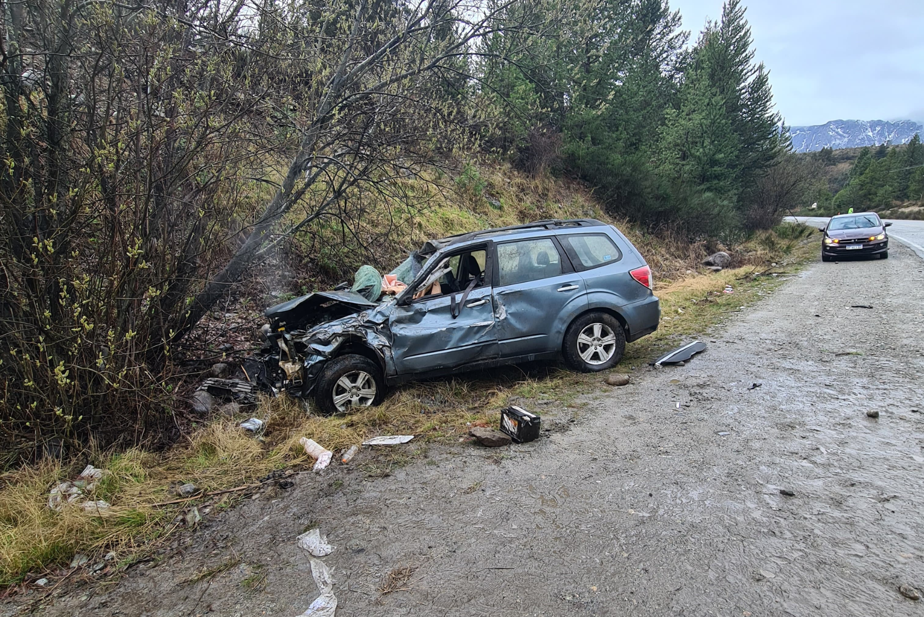 Dos heridos tras un despiste y choque en la Ruta 40, al norte de El ...