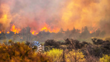 Sexto día de incendio en Córdoba. Foto: Gentileza La Voz