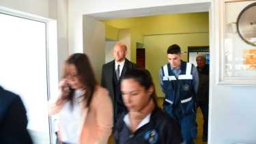 El procedimiento de la Justicia realizado en Huergo el miércoles por la mañana. 