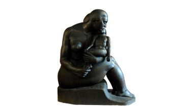 La obra en madera se encuentra en el hall de la sede neuquina del MNBA (FOTOS: Gentileza)