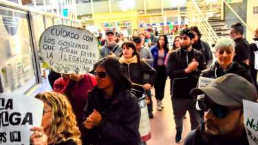 Protesta de ATEN en el CPE. Foto: Cecilia Maletti. 