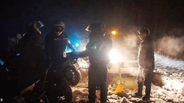 Rescatas a tres motociclistas en la Ruta 11. Foto: gentileza