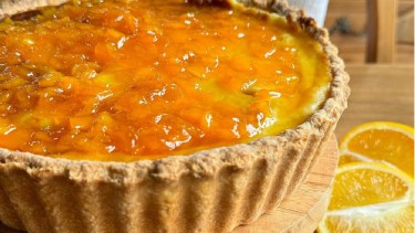 Cómo hacer una tentadora tarta de crema pastelera y duraznos